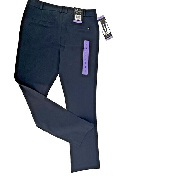 Banana Republic Women's I Slim‎ Straight Pants Sz 4 Black NWT Capsule Wardrobe - Picture 2 of 7